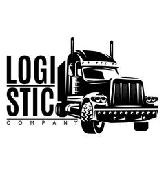 Trucking outline logo Royalty Free Vector Image