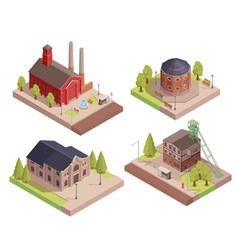 Old Industrial Building Isometric Set