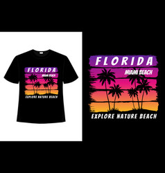 T-shirt Florida Explore Nature Beach Gradient Sky