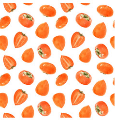 Watercolor Persimmon Pattern