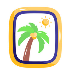 A Vacation Place Tropical Beach Flat Icon