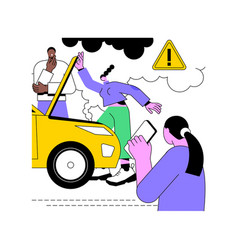 Car Problem Isolated Cartoon