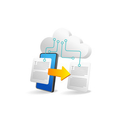 Flat Isometric 3d Of Data Transfer Concept