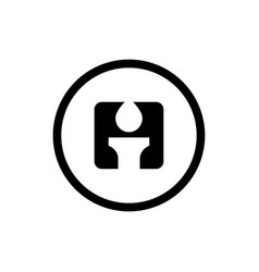 Letter H Torch Logo Icon Design