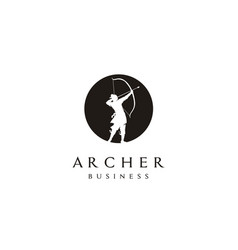 Chinese Archer Archery Warrior Bow Arrow Logo