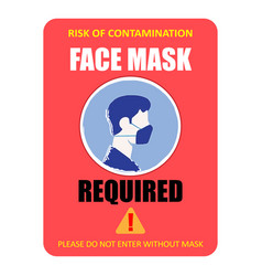 Face Mask Required Poster - Mask Required