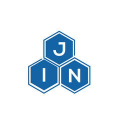 Jin Letter Logo Design On White Backgroundjin