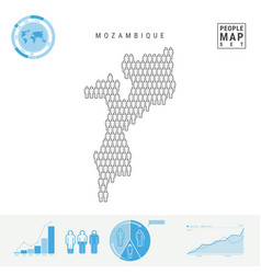 Mozambique People Icon Map Stylized Silhouette