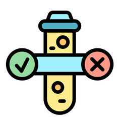 Blood Test Icon Flat