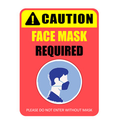 Face Mask Required Poster - No Entry - Mask