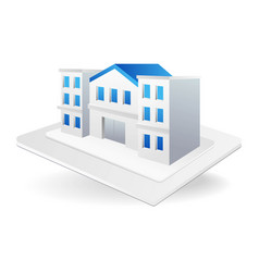 Flat Isometric 3d Office Or Hospital Building