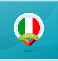 Italy Flag Map Location Pin European Football