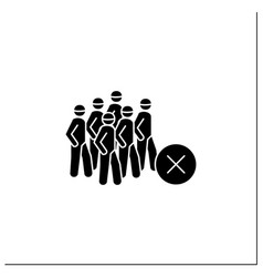 Avoid Crowds Glyph Icon