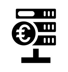 Euro Database Repository Icon Black Version