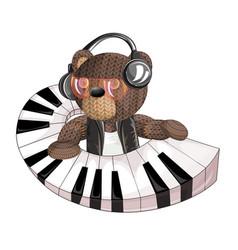 Image Of A Toy Bear With Musical Instruments