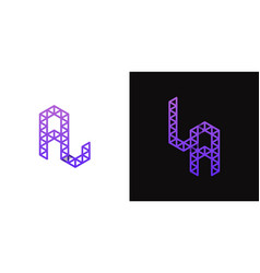 Letters Al And La Polygon Logo Set Suitable