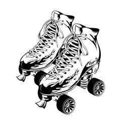 Pair Of Monochrome Quad Roller Skates