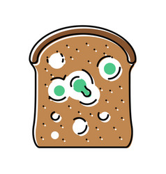 Bread Rotten Food Color Icon