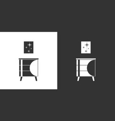 Furniture Icon Nightstand And Poster