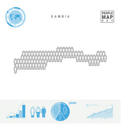 Gambia People Icon Map Stylized Silhouette