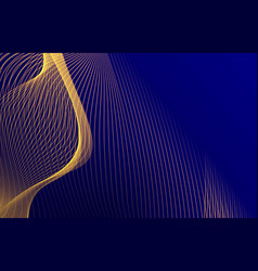 Thin Wavy Lines Of Yellow Hue On A Blue Background