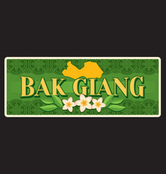 Bak Giang Vietnam Retro Travel Plate