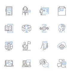 Statistical Analysis Line Icons Collection