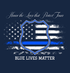 Blue Lives Matter American Police Officer Poli