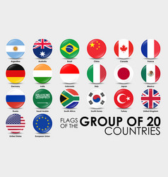 Flags Of The G20 Countries Round