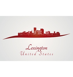 Lexington Skyline In Red