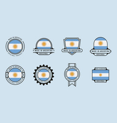 Set Of Made In Argentina Logo Outline Template