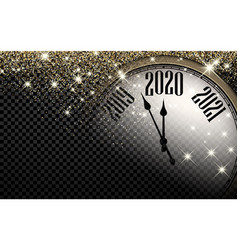 2020 New Year Background With Clock