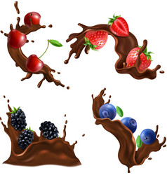 Chocolate Splash And Berries Set