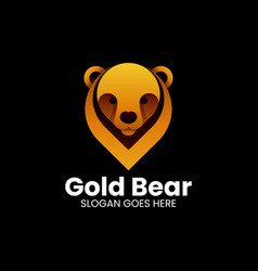 Logo Gold Bear Gradient Colorful Style