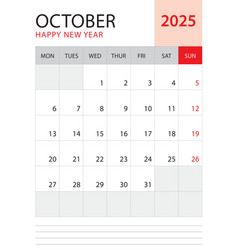 October 2025 Calendar 2025 Template