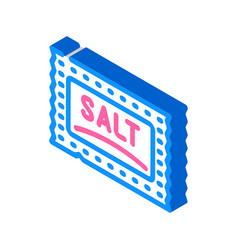 Sachet Salt Isometric Icon