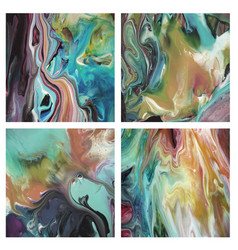 Wet Liquid Paint Pours Swirl Set 2