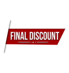 Final Discount Ribbon Or Banner Design