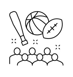 Sports Kids Party Line Icon