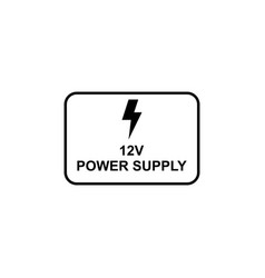 12 Volt Power Supply Icon Design Template