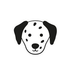 Cute Dalmatian Face Doodle Dog Head Icon Dog Kid