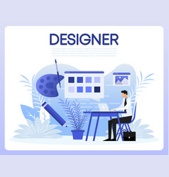 Designer People In Flat Style Abstract Character