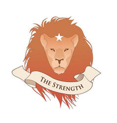 Major Arcana Emblem Tarot Card The Strength Lion