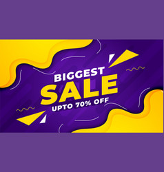 Abstract Style Big Sale Banner In Yellow