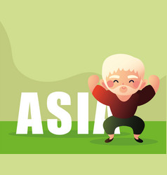 Asian Old Man Strong