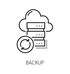 Cdn Backup Content Delivery Network Line Icon