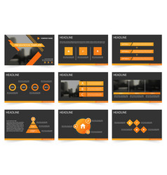 Orange Black Abstract Presentation Templates