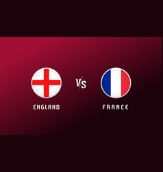 England Vs France Flag Round Emblem