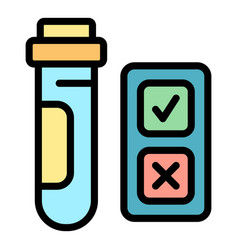 Lab Tube Icon Flat