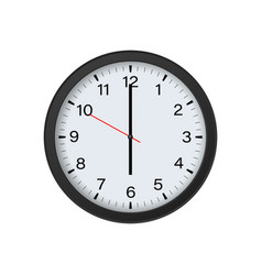 Round Clock Mockup Showing 6 Oclock